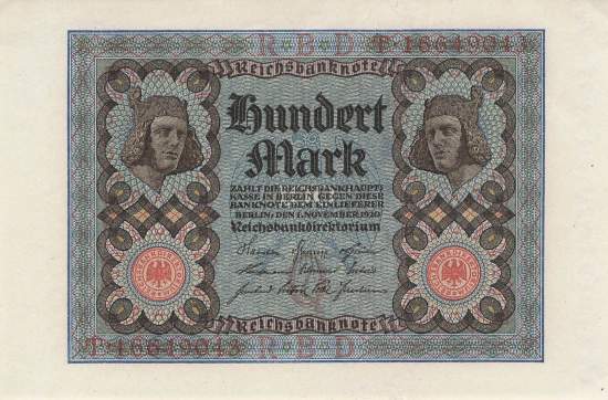 100 Mark 1920 ro.67b Q/T